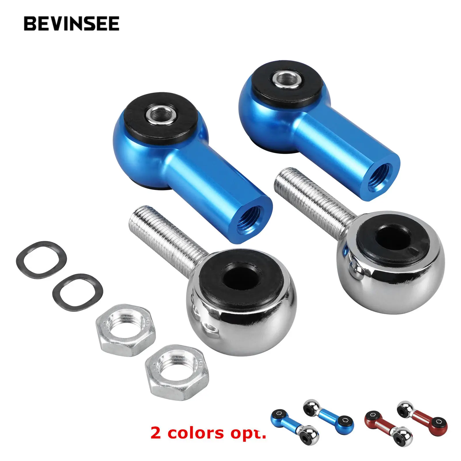 

BEVINSEE Aluminum Adjustable Rear Sway Bar Endlink Kit For BMW E46 316i 318i 320i 320d 323i 325i 328i 330i 1999-2006 33551094619