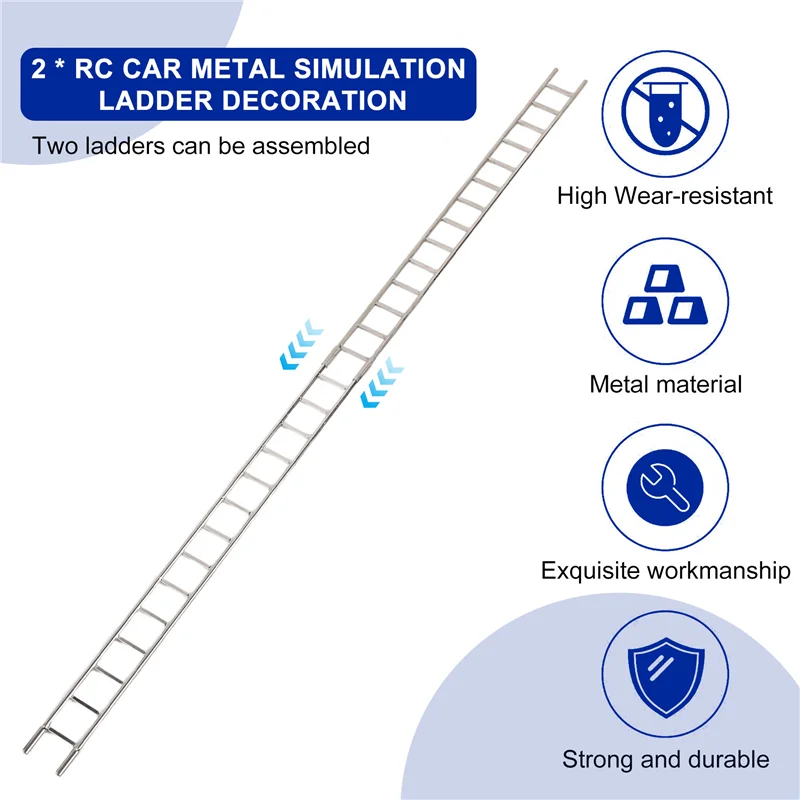 AS96-Metal Simulation Ladder Decoration For 1/10 Traxxas/Axial/Redcat HPI/Arrma/Losi Car Diy Parts