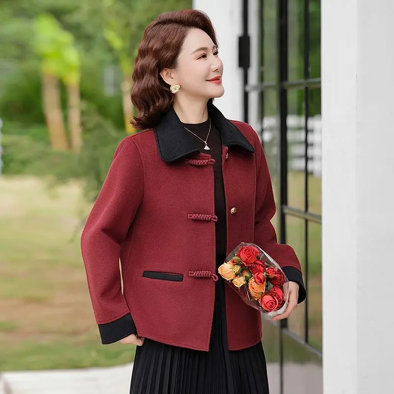 

Новое шерстяное пальто для женщин 2026, весенне-осенняя маленькая куртка с ароматом, темпераментная короткая верхняя одежда, двусторонний твидовый топ, женский