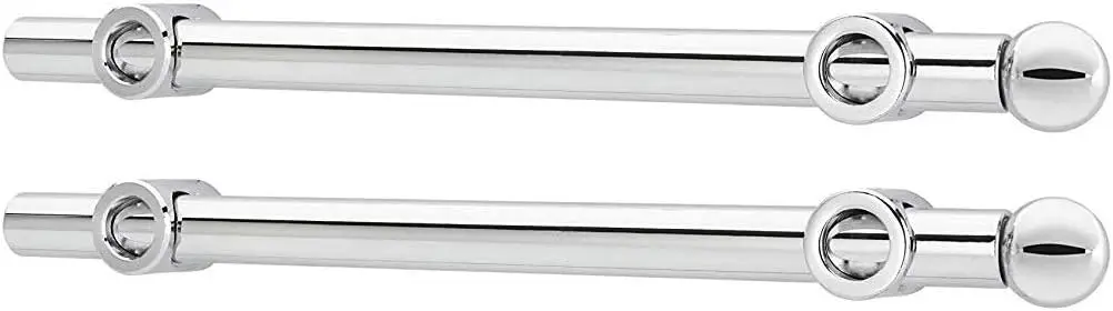 

12-Inch Metal Extendable Adjustable Designer Closet Hanging Valet Rod with Mounting Hardware, Chrome (2 Pack), CVR-12-CR