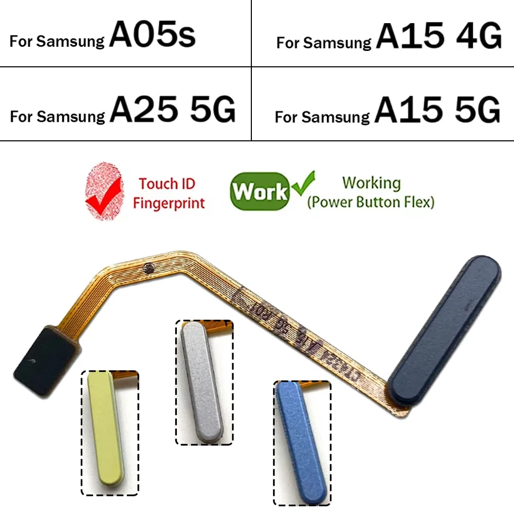 

New For Samsung A05s A15 A25 4G 5G Home Button FingerPrint Touch ID Sensor Flex Cable Replacement Parts