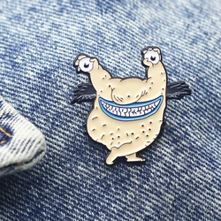 Terror Cartoon Comic Brooch Popular Elements Drumstick Monster Enamel Pin Metal Badge Accessory Applied To Clothing Backpack