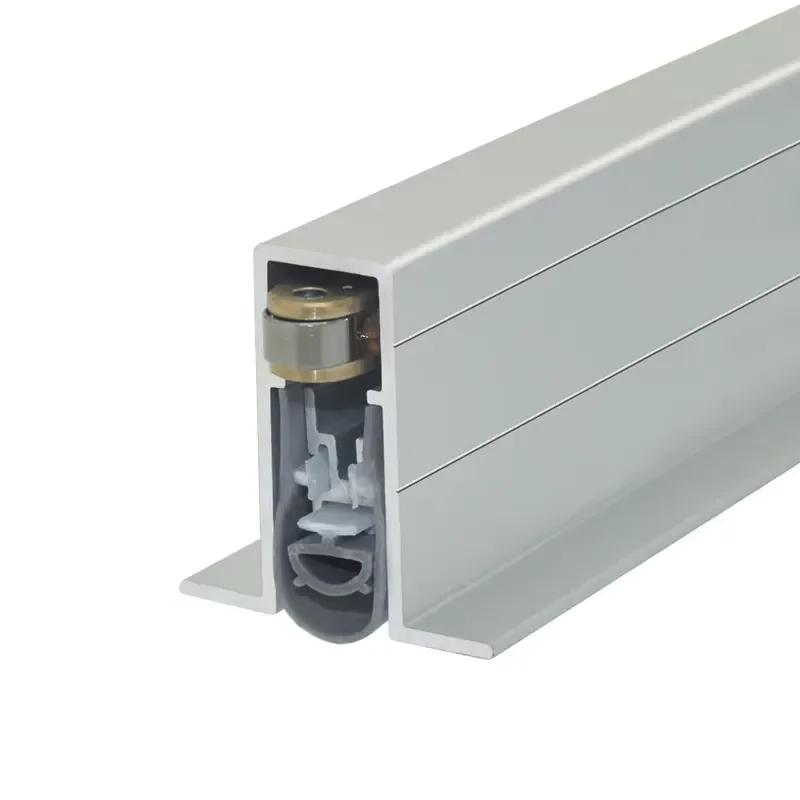 Automatic drop door bottom sealing strip, aluminum alloy sealing strip, with side rings and roller boltsLD051 14 * 34MM