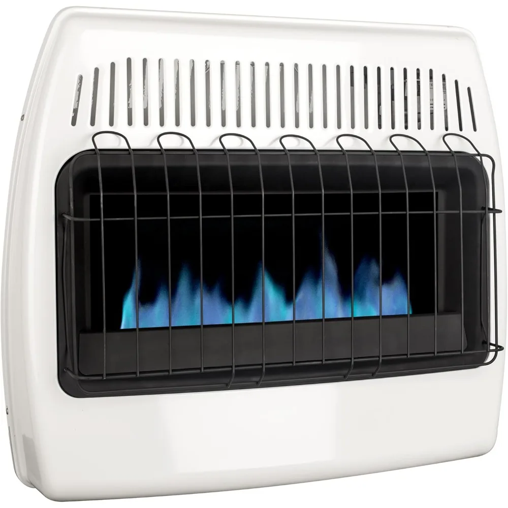 Liquid Propane Blue Flame Vent Free Wall Heater, White