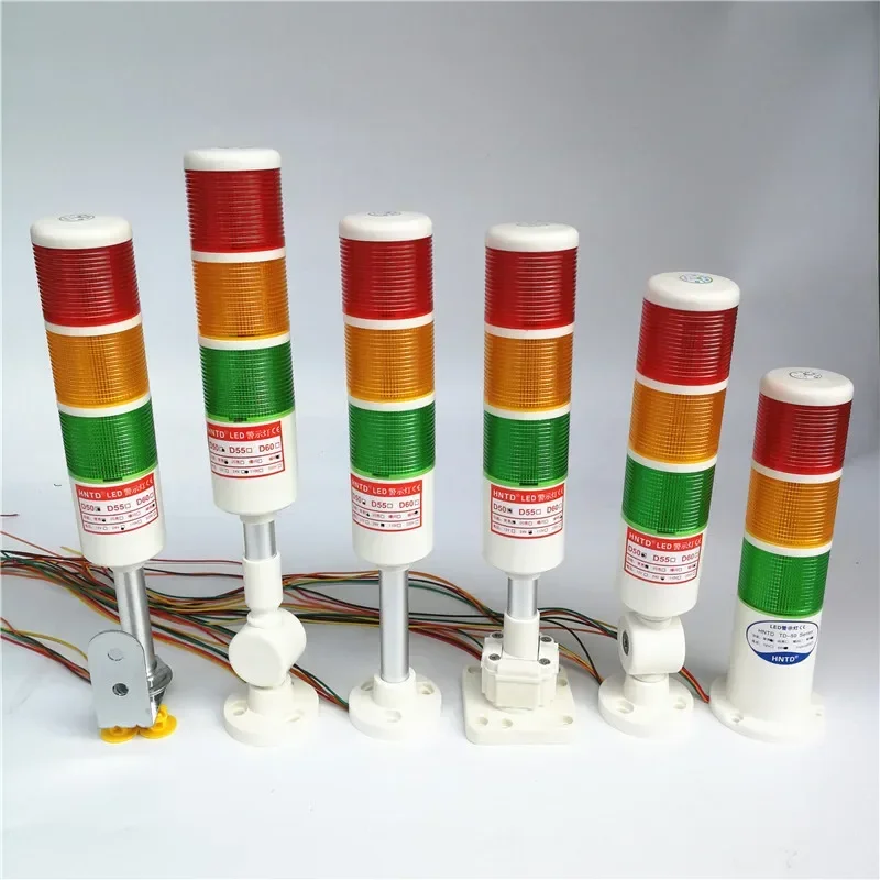 

Лампа безопасности, промышленная 3-слойная светодиодная сигнальная башня, предупредительная лампа, сигнальная лампа, различное основание, 24 В, зуммер, сигнальная лампа для машины