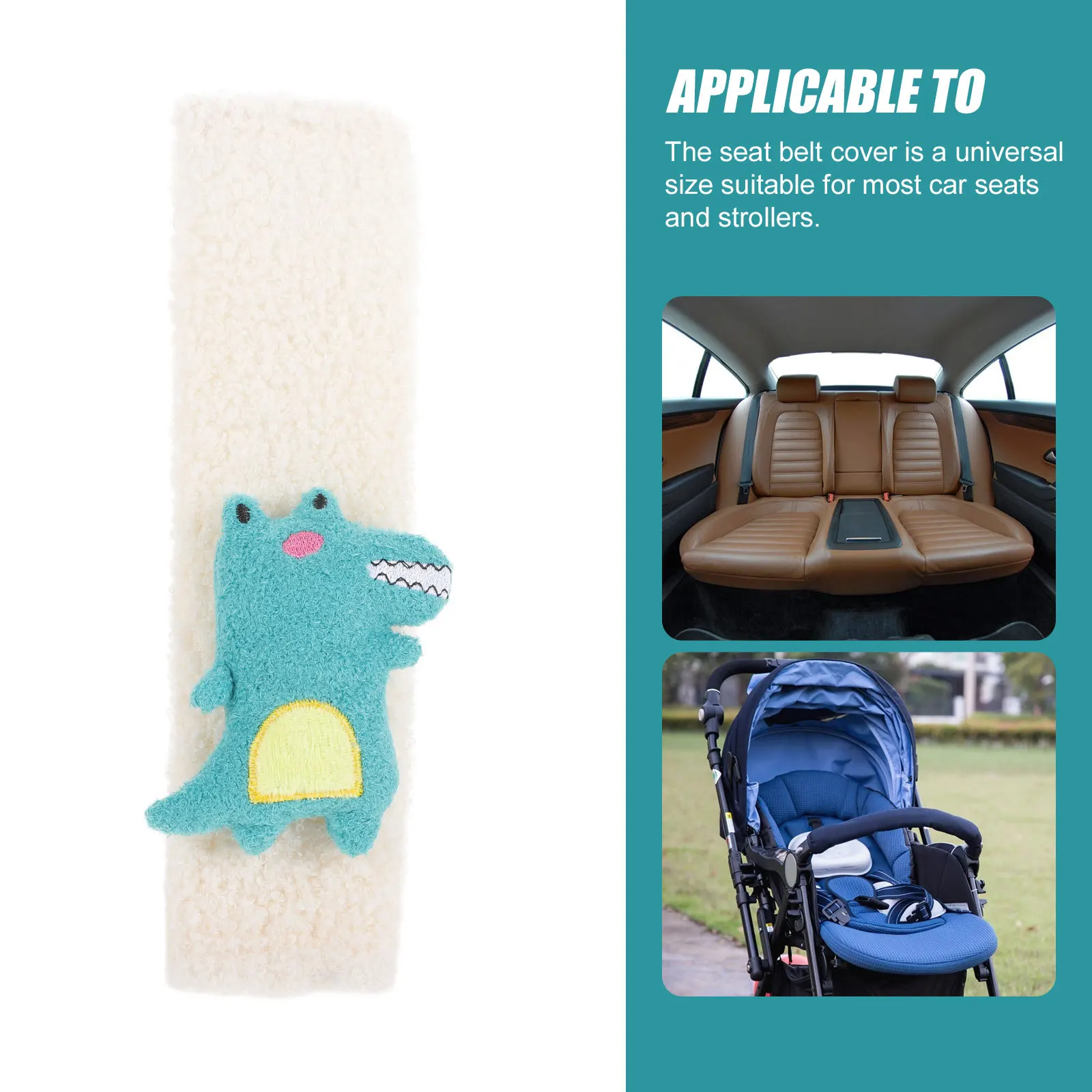 

2Pcs Seat Shoulder Strap Pads Soft Cushion Covers for Kids Stroller Breathable Protection Shoulder Pad