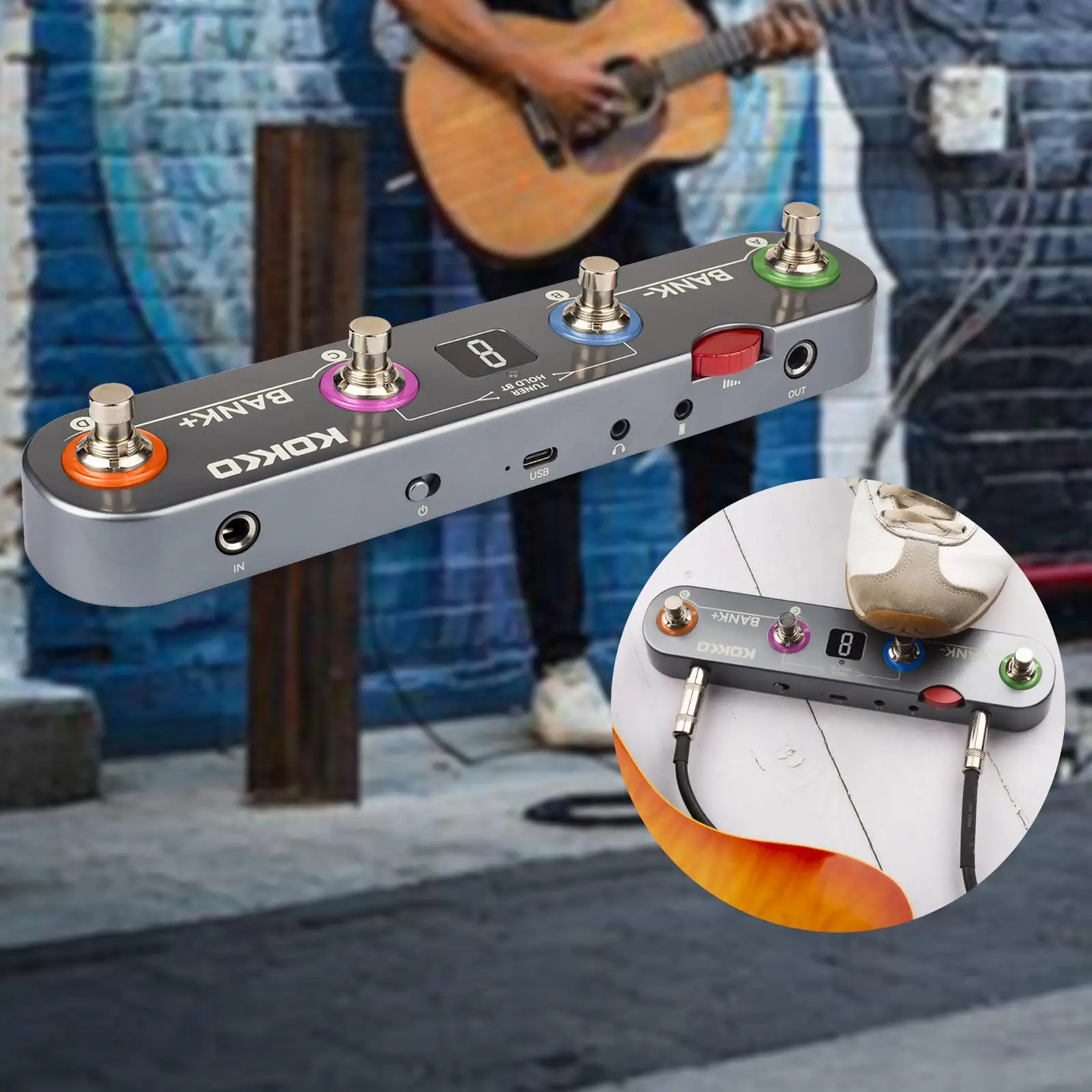 

Multi Effects Guitar Pedal Multifunction Compact Professional Parts Delay Reverb for Music Festival Concert Stage Practice Show