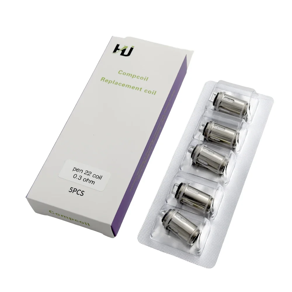 5/10ชิ้นบุหรี่ไฟฟ้าแบบปากกา22คอยล์0.3ohm แกนคู่หัวขดลวดทดแทนสำหรับ V2ปากกาชุดบุหรี่ไฟฟ้าบวก