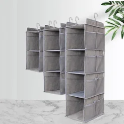 Multifunctional Home Hanging Storage Bag Solid Color Non-woven Multi-layer Storage Bag Dormitory Wall Bedside Storage Artifact