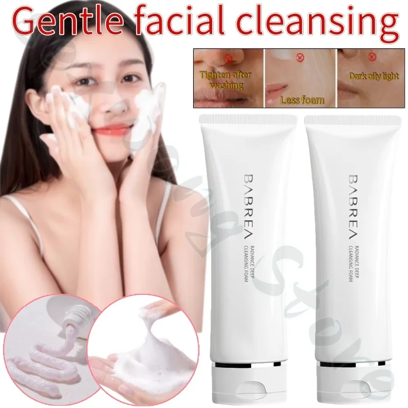 

BABREA Amino Acid Facial Cleanser deeply cleanses excess oil, shrinks pores, is gentle, does not irritate, and softens skin.