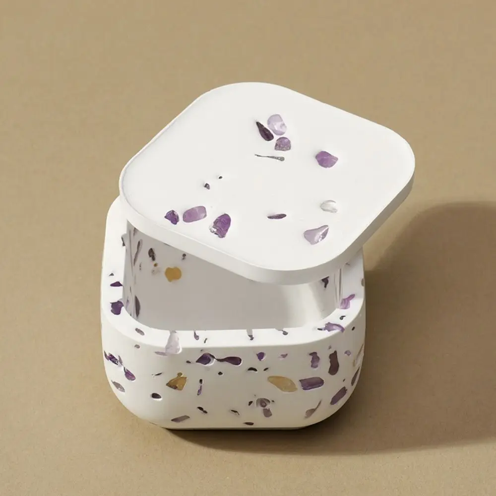 Creative Natural Crystal DIY with Lid Jewelry Storage Container Elegant Decorative Gypsum Degaussing Bowl Home Decoration