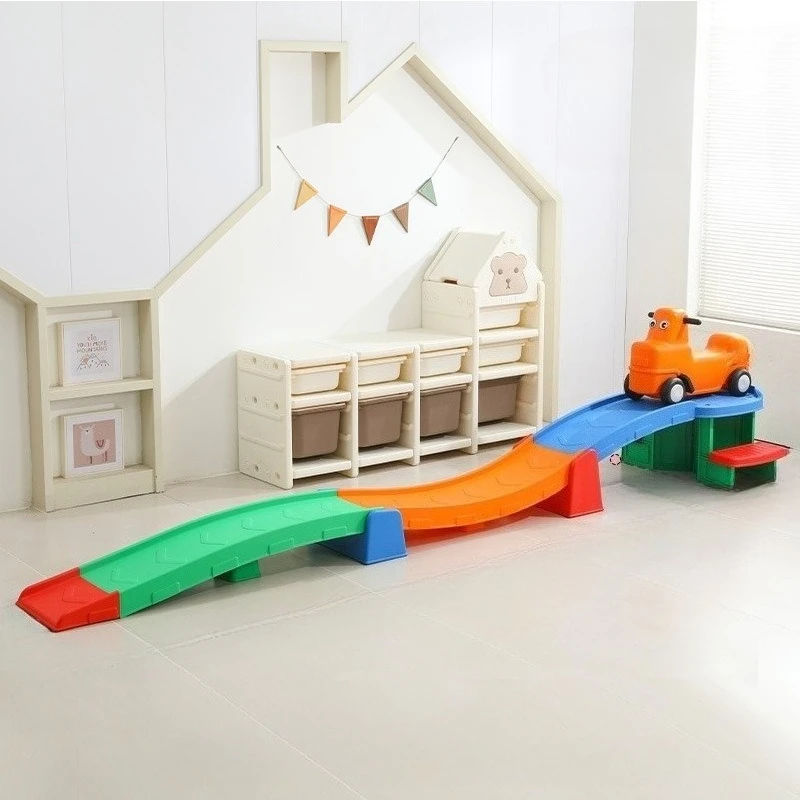 Plastic Toy  Roller Coaster Game For Children Three-stage Sliding Car