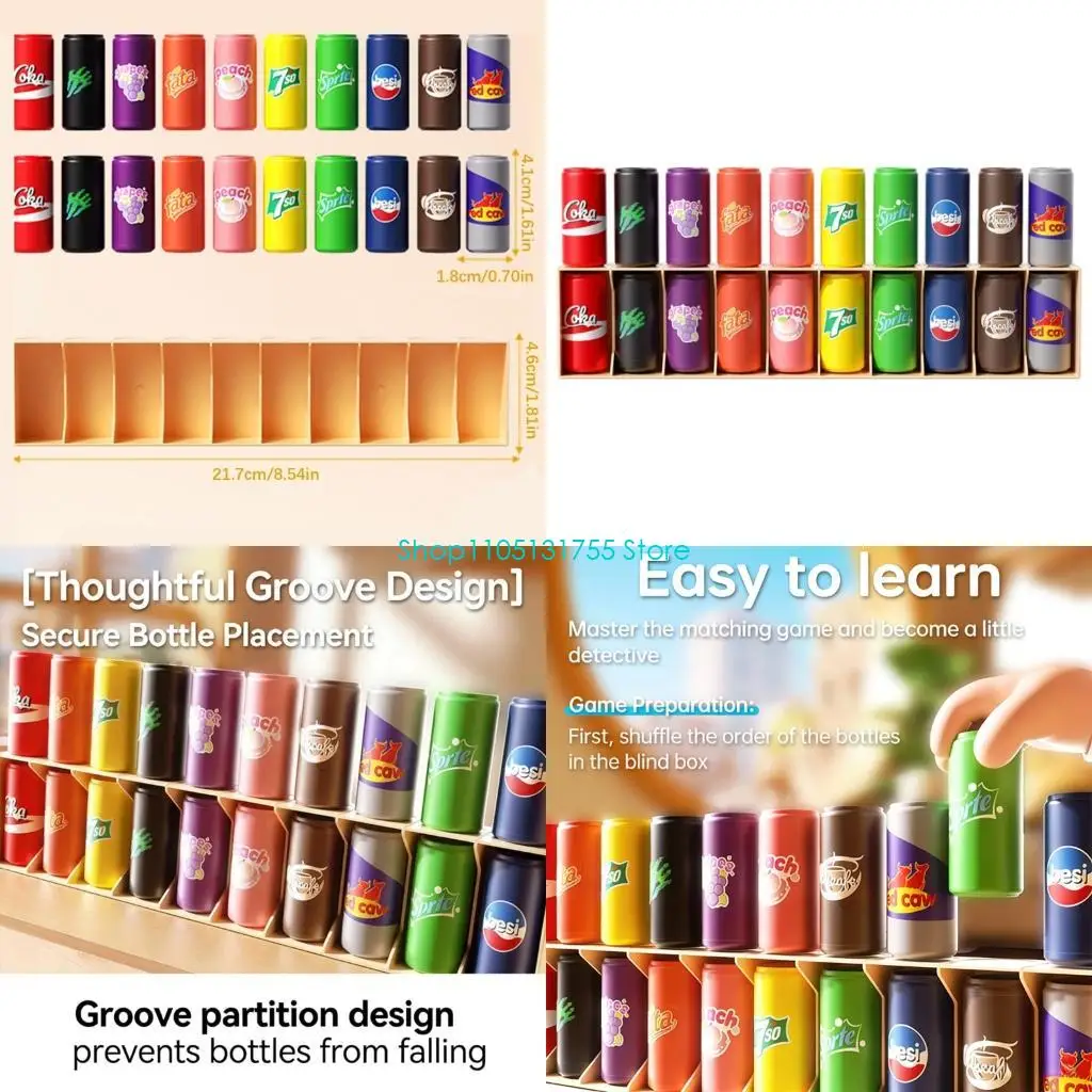 

K0EF Детские забавные напитки, подходящая по цвету игрушка для раннего детства, тренировка памяти, интерактивная настольная