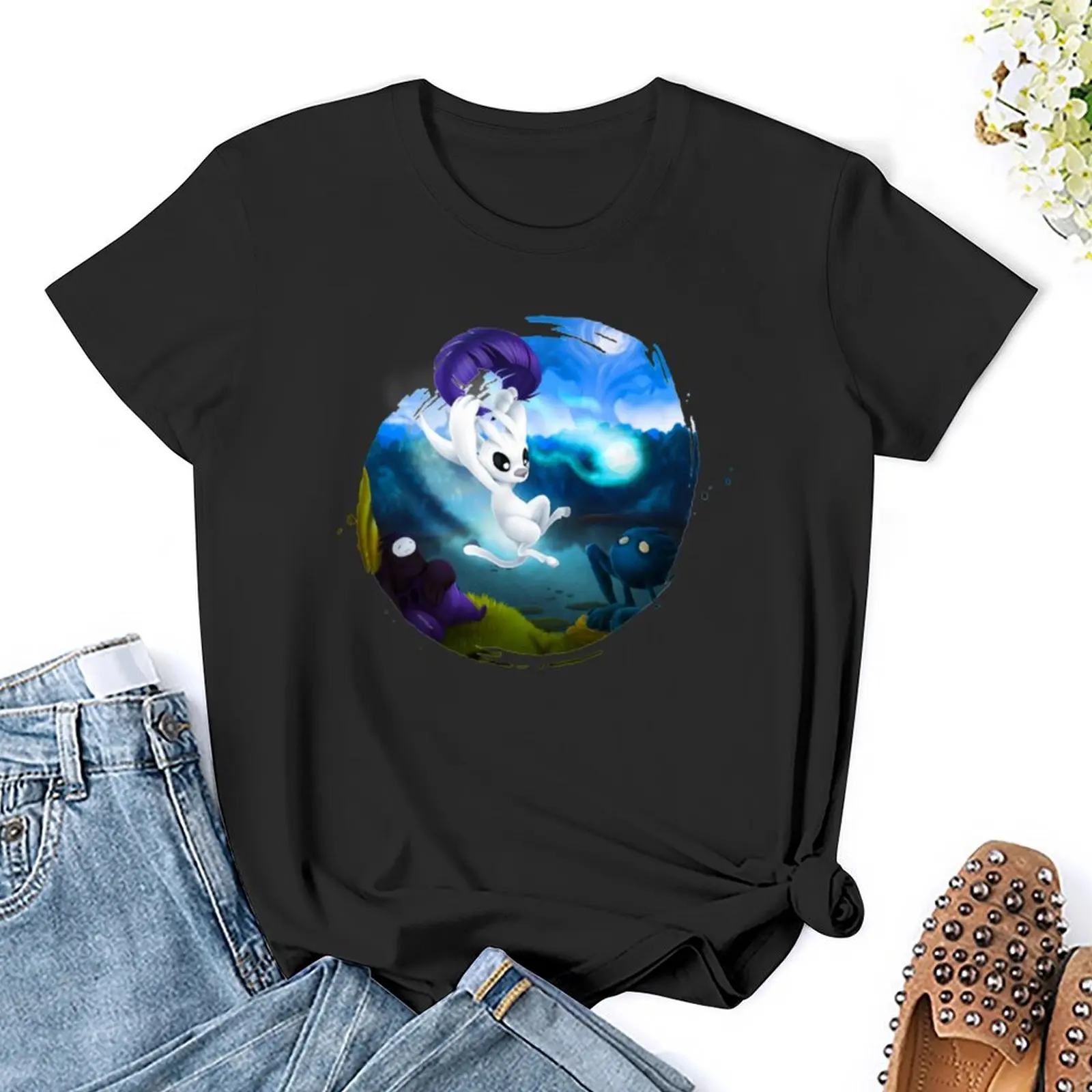 Ori e The Blind Forest - Fly Ori e The Will Of The Wisps Game t-shirt plain lady clothes maglietta donna