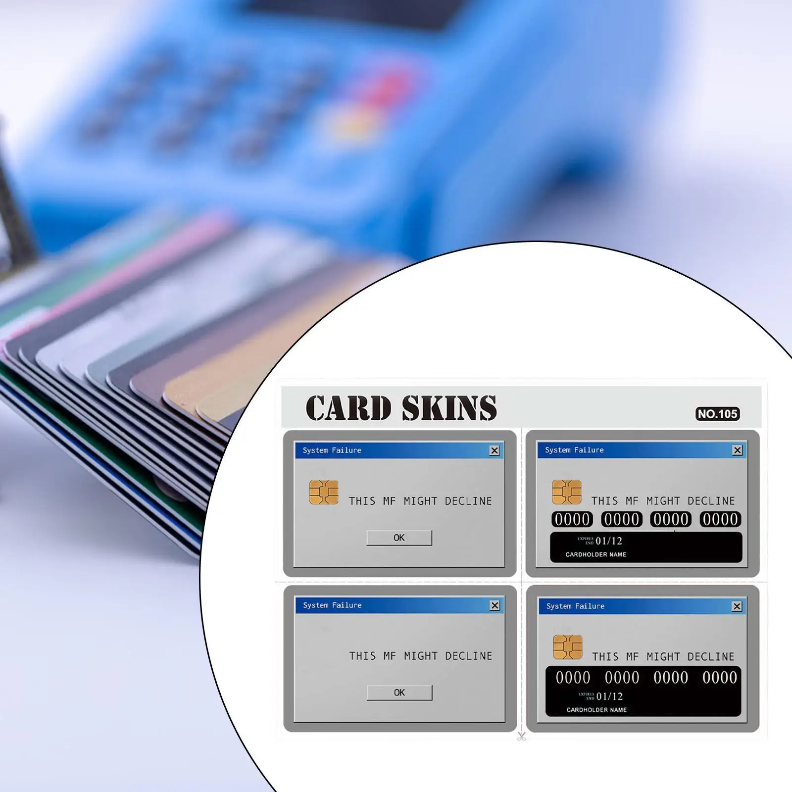 4x Card Sticker All Side Covering Waterproof Slim Removable Protecting Personalized Credit Card Skin for Bank Key Card