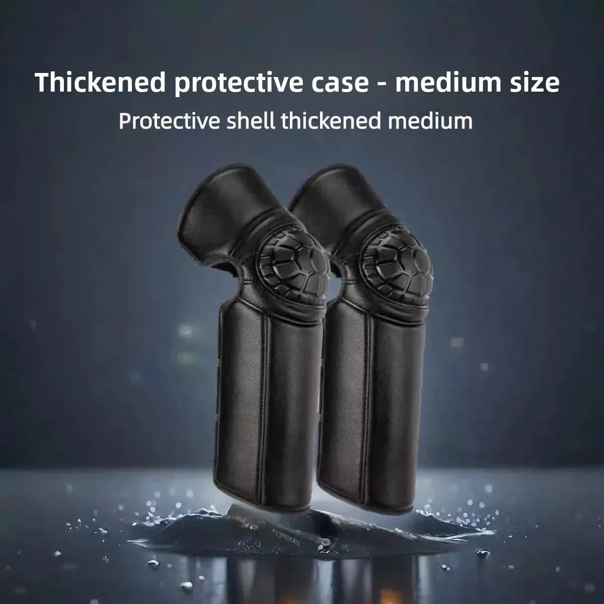 가열식 오토바이 무릎 패드 - 남성과 여성을 위한 견고한 보호 기능을 갖춘 방풍 PU 쉘