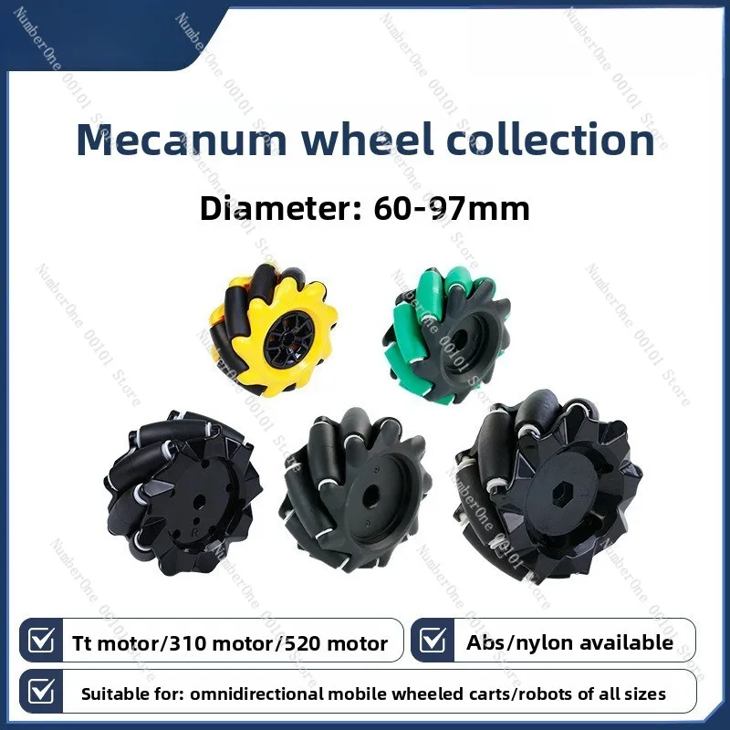McNamee Wheel Robot Intelligent Cart Wheat Wheel TT Geared Motor ROS Omnidirectional Moving Tire Coupling