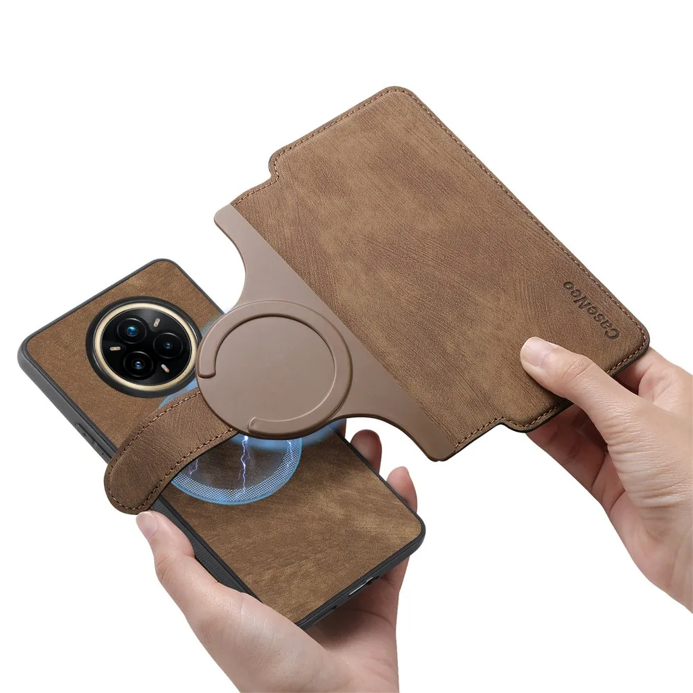 

Pop Detachable 2In1 Magnetic Leather Case For OPPO Realme 14 13 12 11 10 Pro Plus 5G Luxury Cover Wallet Book Funda Realme14 T