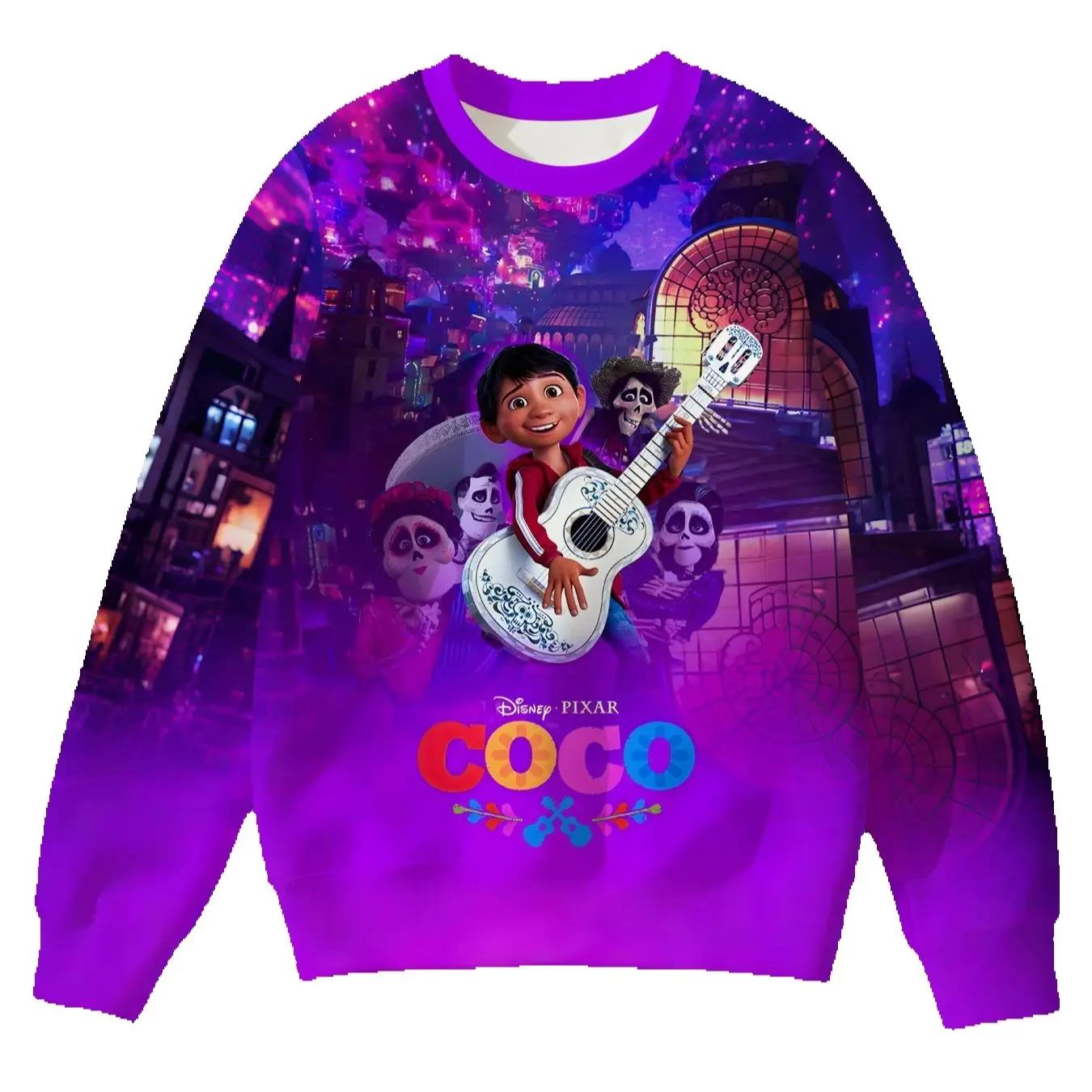 سويت شيرت ديزني للأطفال بطبعات كوكو ثلاثية الأبعاد، ملابس يومية للأطفال، ملابس خارجية للخريف والشتاء، ملابس الوالدين والطفل