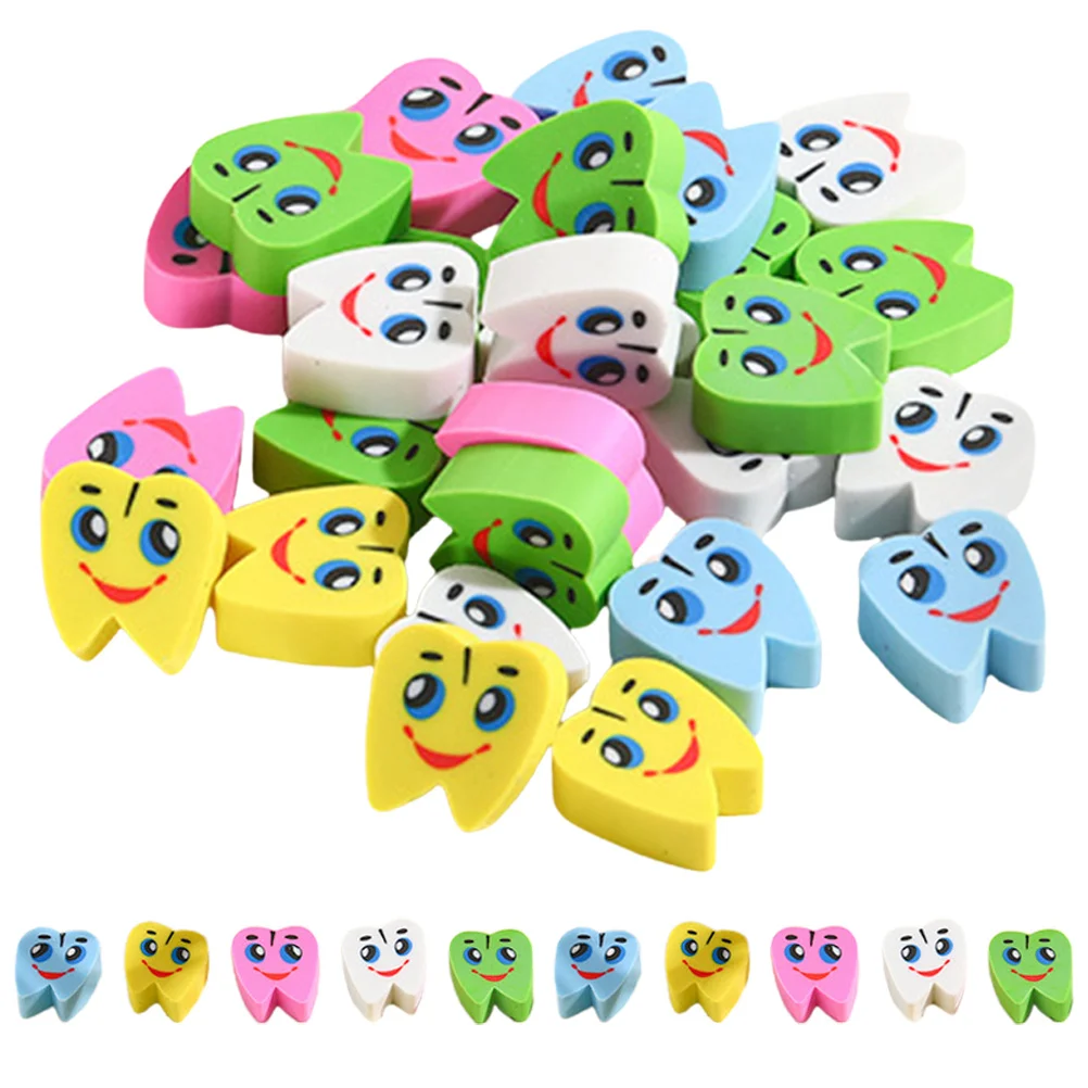 

70Pcs Colorful Tooth Erasers Mini Erasers for School Classroom Office Fun Erasing Supplies Pencil Eraser Eraser Cute