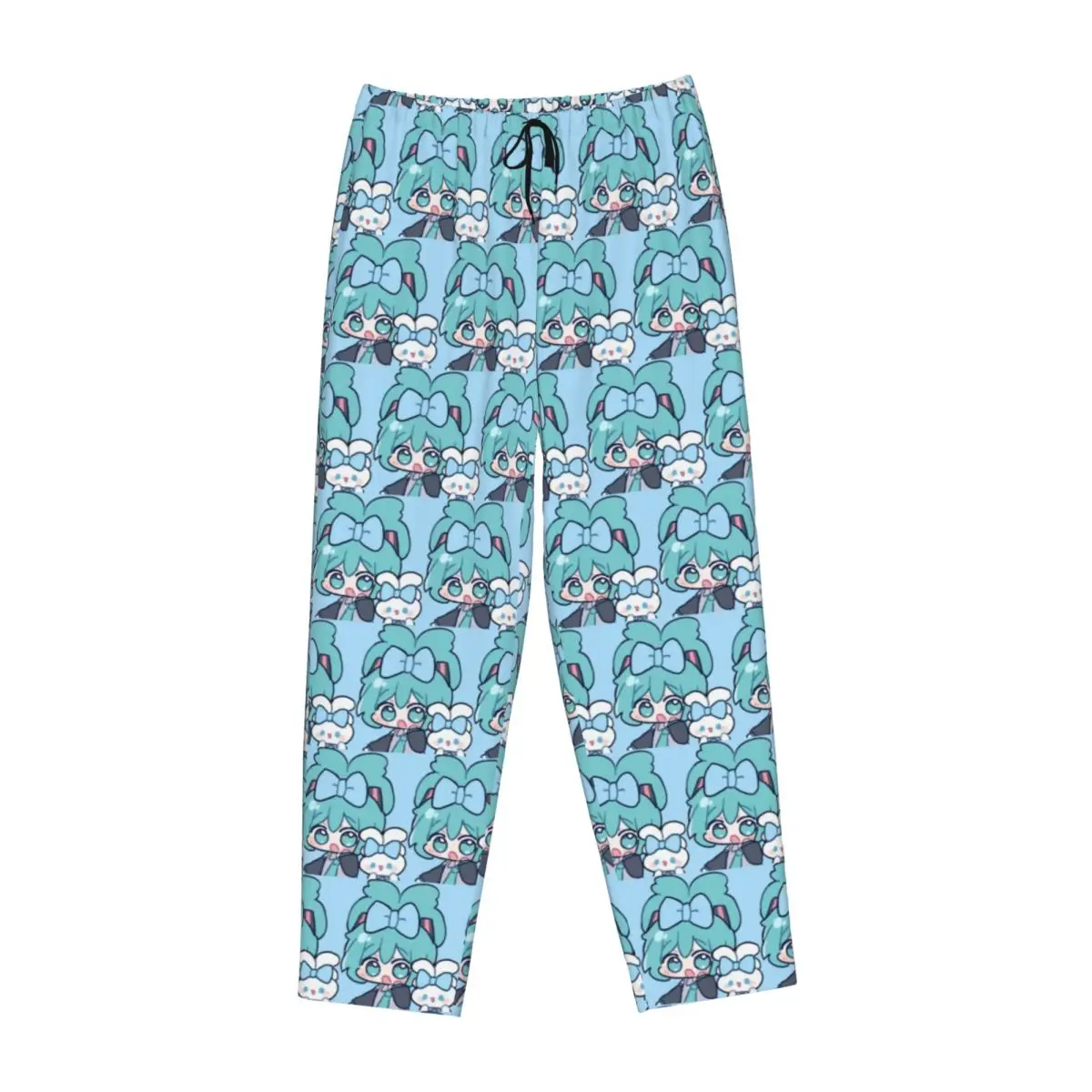 Pantalon de pyjama Mikus Cute Virtual Singer Girl's Loungewear, coupe ample, bas de pyjama pour dortoir