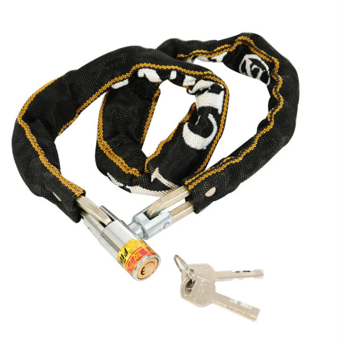 Bicycle Lock 80 CM Black Heavy Duty Stainless Steel Cable Chain Lightweight Anti Theft With Key For Bikes Scooters Riding