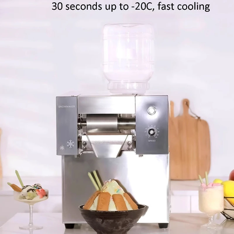 Máquina automática de fazer gelo de floco de neve, grande saída comercial bingsu, máquina de barbear em pó, triturador de smoothies