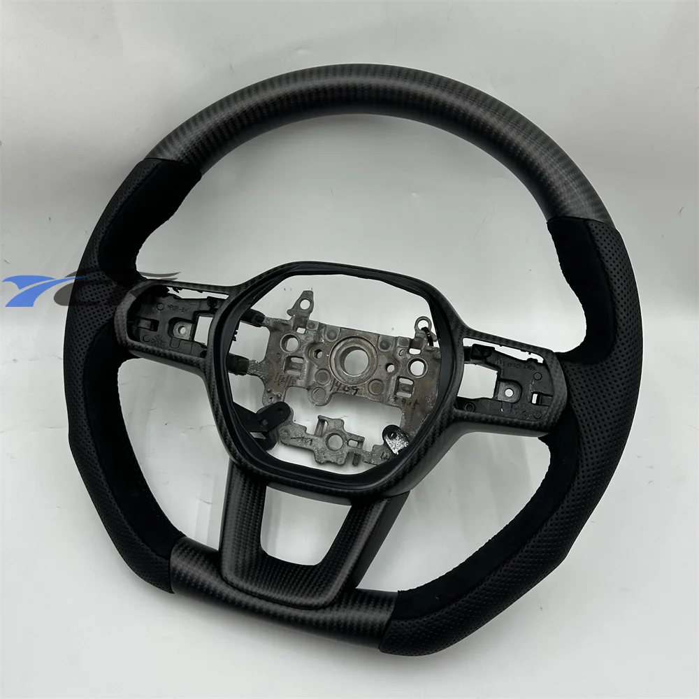 

For 2022 2023 2024 2025 Honda Civic Custom Matte Carbon Fiber Black Perforated Leather Steering Wheel car accessories