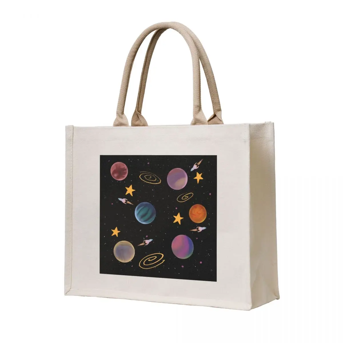

Planets and spaceships pattern Tote Bag Gift bag personalized tote bag luxury women