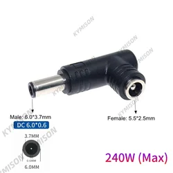 5.5*2.5mm to 6.0*3.7mm 6.0*0.6mm DC Power Adapter Converter 240W Laptop Charger Connector for ASUS i5 i7 R7 R9 Gamebook
