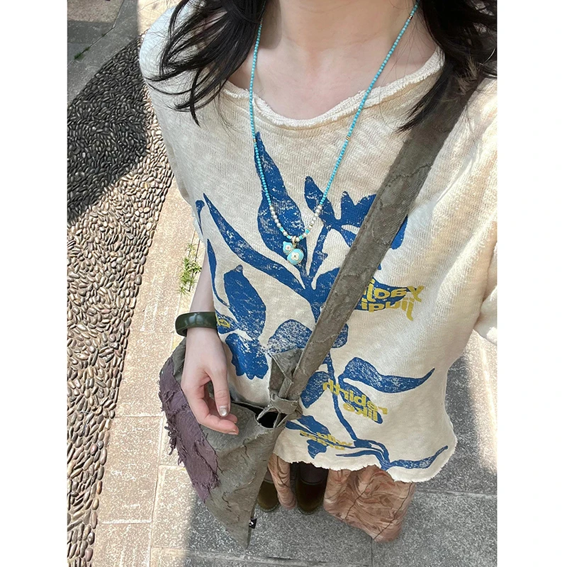 25 New Arrival Summer Women Casual Loose Short Sleeve Tops Tees Letter Print Fashion All-match O-neck Good Quality T-shirt T167