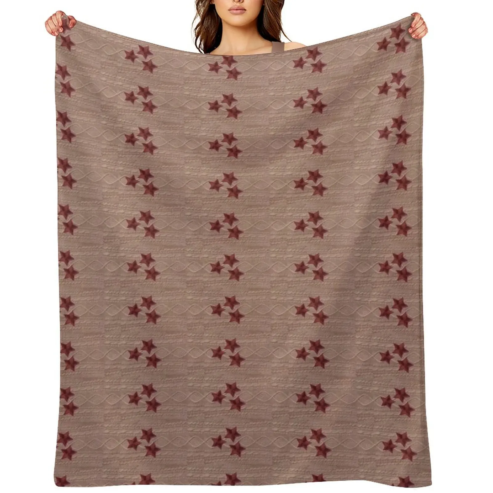 

Red cardigan star (Printed Image - Not Real Knit) Throw Blanket Picnic Single Shaggy for sofa Blankets