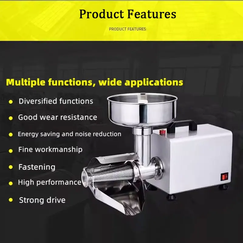 Electric Tomato Sauce Strainer Machine Fruit Jam Making Machine Tomato Milling Jam Press Machine