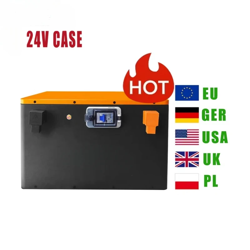 24V LiFePO4 Battery DIY Case with JK 200A Active Balance BMS manyi for Solar Power,Golf Cart,RV solar energy storage battery