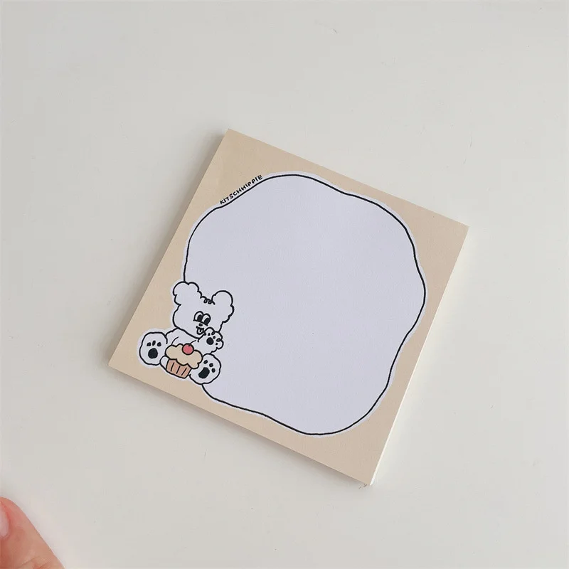 Ins Cartoon Cute Cat Bear Memo Pad Dialog Box Kawaii Mini Notepad Office Message Paper Stationery School supplies 50 Sheets