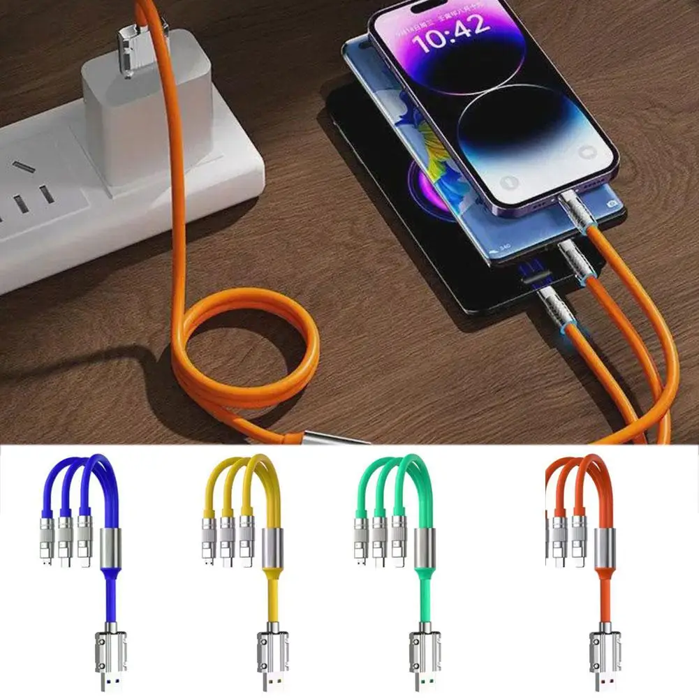 Fast Charging USB C Cable 180 Degree Rotation Elbow Type-C Charger Cord for Xiaomi Redmi Samsung Phone Accessories 120W 7A