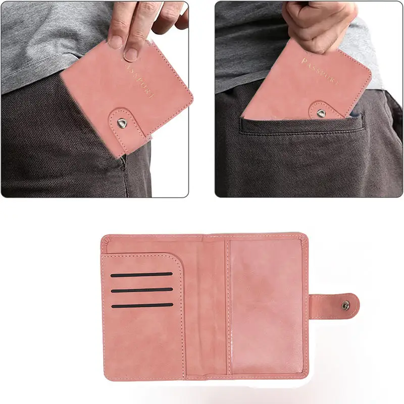 

RFID Vintage Business Passport Covers Case Travel PU Leather Credit Card Wallet Cute Passport Book For Women/Men Passport Cover