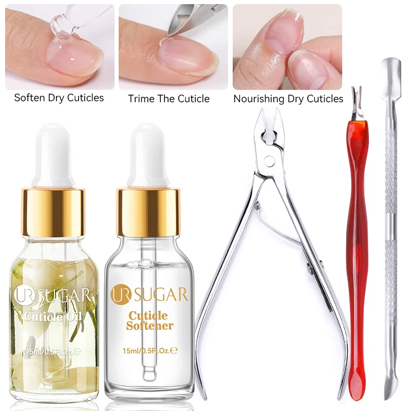 

UR SUGAR Professional Nail Cuticle Softener Oil Liquid Remover Gel Cream for Dead Skin Pusher Manicure Treatments Nails Care