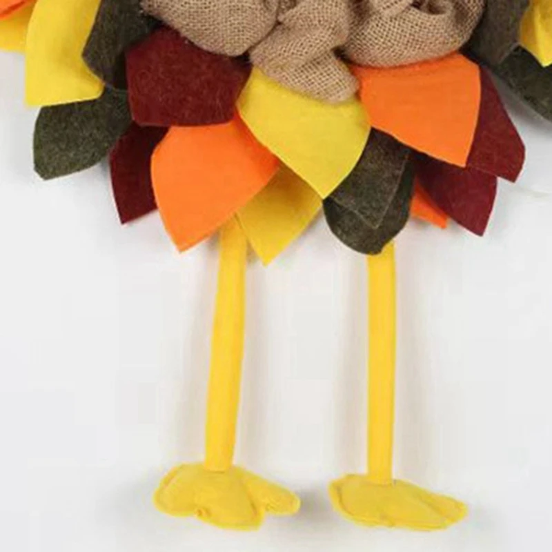 Thanksgiving Flower Plate Turkey Courtyard Door Hanging Halloween Bar Wall Decorations