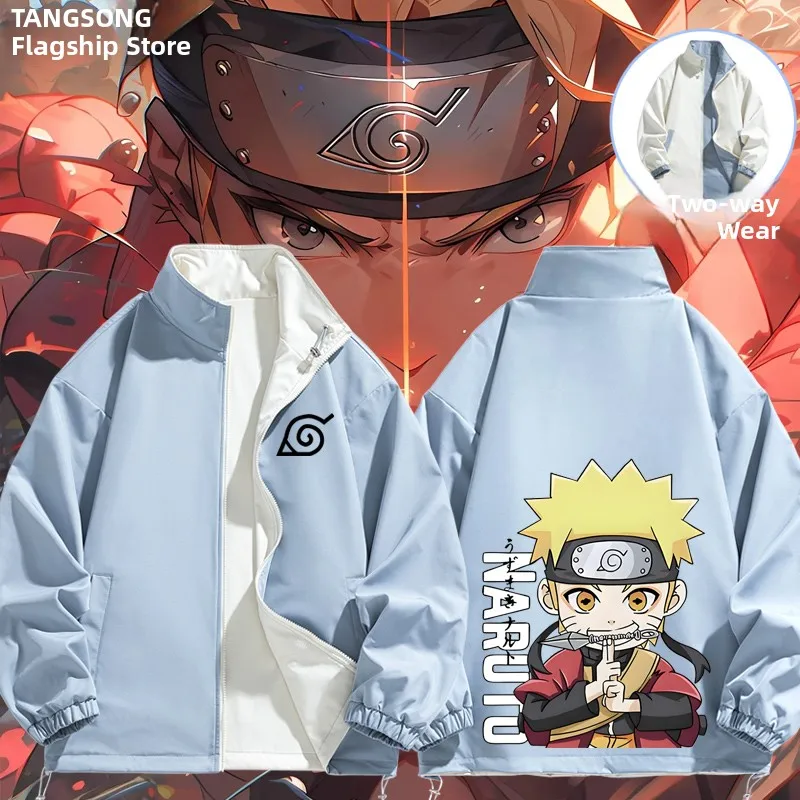 

Двусторонняя куртка свободного кроя IPPUDEN EX с молнией, повседневная модная куртка из полиэстера с длинными рукавами