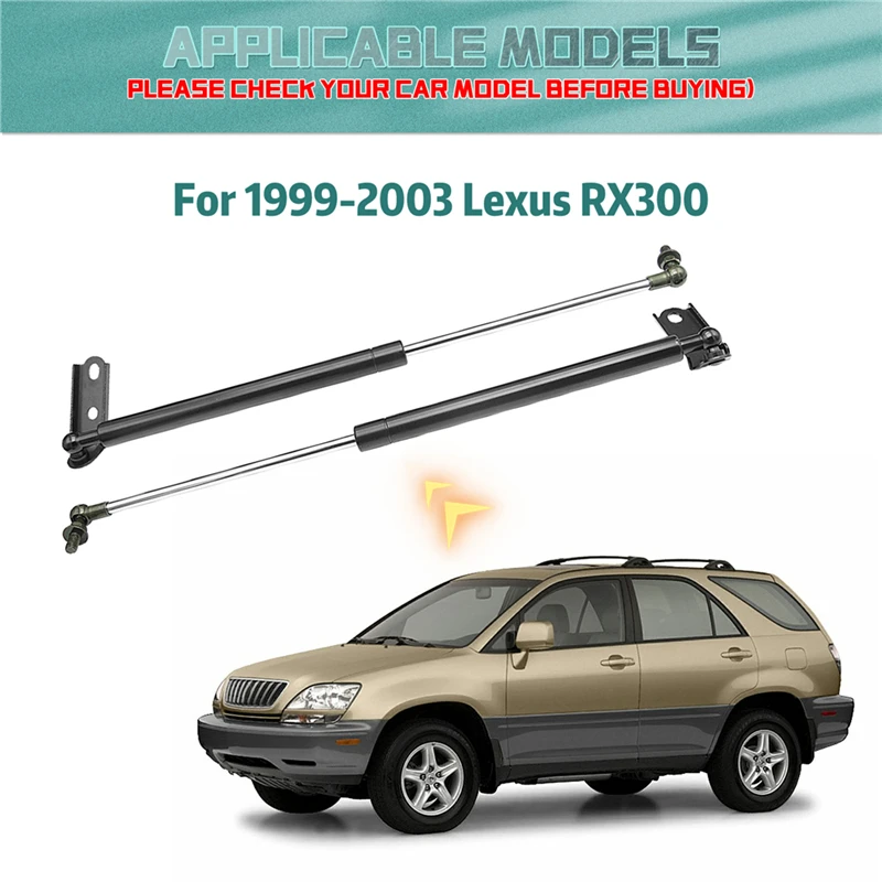 Front Hood Lift Suporte para Veículo, Gás Boot, Struts, Bonnet, Acessórios do carro, Lexus RX300, 1999, 2000, 2001, 2002, 2003, 2pcs Set