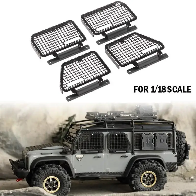 نوافذ معدنية قابلة للطي لأعلى ولأسفل/نوافذ واقية لسيارة 1/18 Rc الزاحفة Traxxas Trx-4m Defender