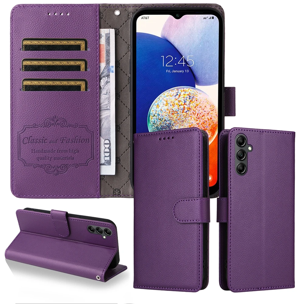 RFID-blockierende Brieftaschenhülle für Samsung Galaxy A05 A05S A06 A13 A14 A15 A16 A22 A23 A24 A25 A32 A33 A34 A35 A36 A54 A55 A56 Cover – Detail 4