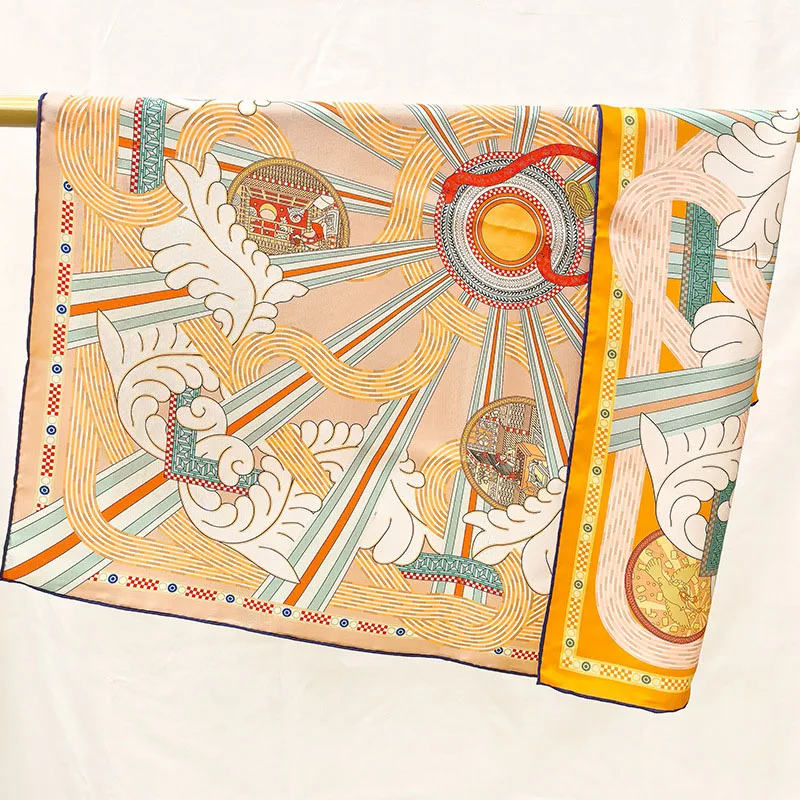 Sep Arrival 100% Real Silk Scarf Shawl Double Sides Different Printing