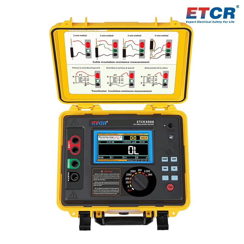 ETCR3500 High Accuracy High Voltage Insulation Resistance Tester Meter