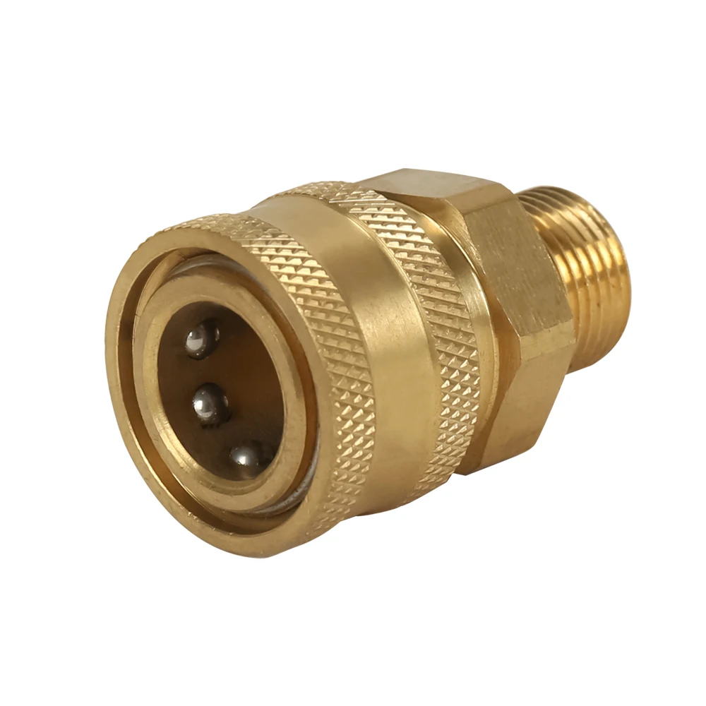 High Pressure Washer Car Washer Brass Connector Adapter Coupler G3/8 Male + 3/8