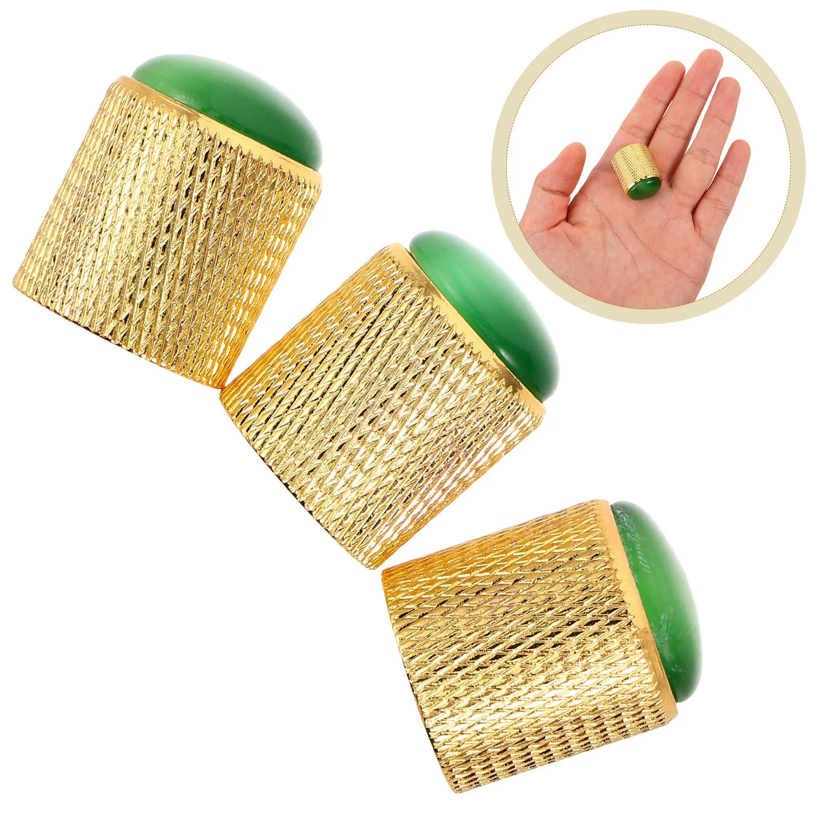 

3Pcs Metal Guitar Volume Tone Knobs Green Cat Eye Design Electric Bass Potentiometer Rotary Control Caps for Stage Studio