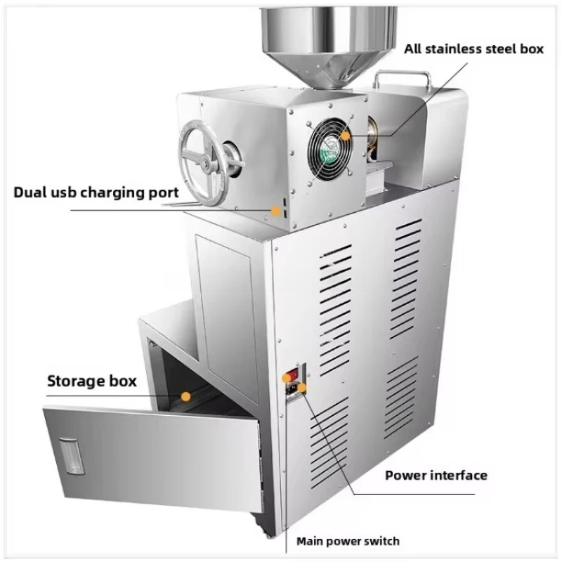Automatic Small Scale Cold Press Oil Machine for Small Business Sesame Sunflower Seeds Peanut Oil Extractor