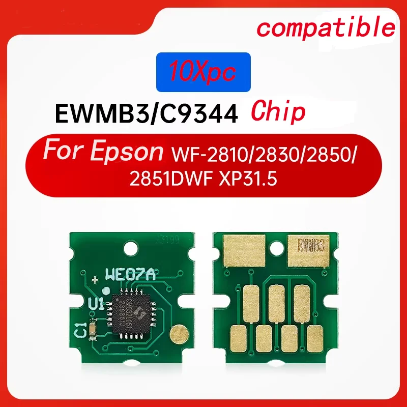 10X C9344 Ink Maintenance Tank Chip For Epson L5590 XP-2100 2105 XP-3100 XP-3105 XP-4100 XP-4105 WF-2810 WF-2830 WF-2835 WF-2850