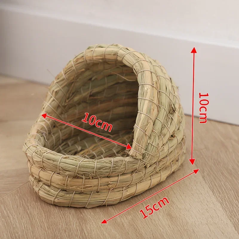 Hand woven straw, bird's nest, tiger skin, parrot, peony nest, rutin egg laying, insulation, grass planting nest